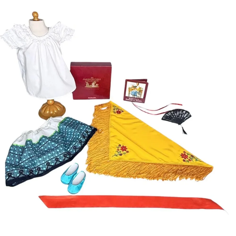 American Girl Josefina Feast Day Finery Set & Heirloom Accessories Pamphlet Box